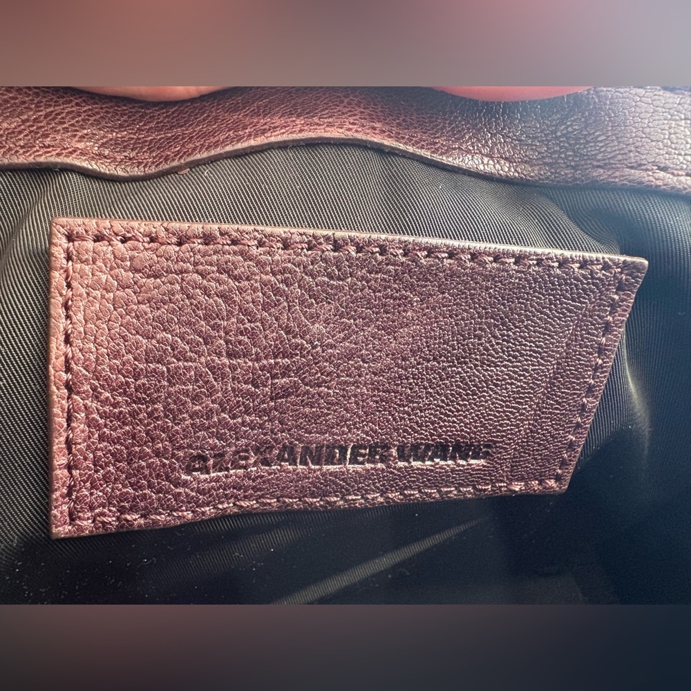 Alexander Wang Rocco Bag , Burgundy with Silver-Toned Hardware, Studded bottom. - Picture 3 of 14